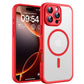 TOCOL 3 in 1 Magnetic Cover for iPhone 16 Pro Max 6.9 Inch with 2 Tempered Glass, Compatible with MagSafe [Integrated Camera Protection] Shockproof Translucent Matte Case, Red