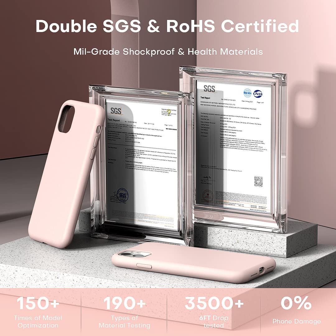 TOCOL 5 in 1 Designed for iPhone 11 Case, with 2 Pack Screen Protector + 2 Pack Camera Lens Protector, Liquid Silicone Slim [Anti-Scratch] [Drop Protection] for iPhone 11 Phone Case, Purple