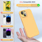 TOCOL 5 in 1 for iPhone 14 Case, with 2 Pack Screen Protector + 2 Pack Camera Lens Protector, Liquid Silicone Phone Case for iPhone 14, Orange