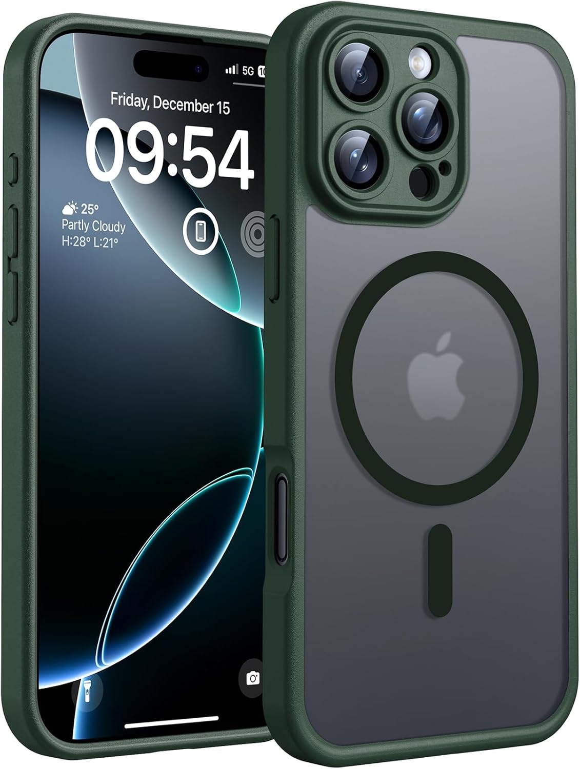 TOCOL Magnetic for iPhone 16 Case 6.1-Inch, Fit for MagSafe, Upgraded [Full Camera Protection], [14FT Military Grade Drop Tested] Shockproof Slim Translucent Matte Back Phone Cover