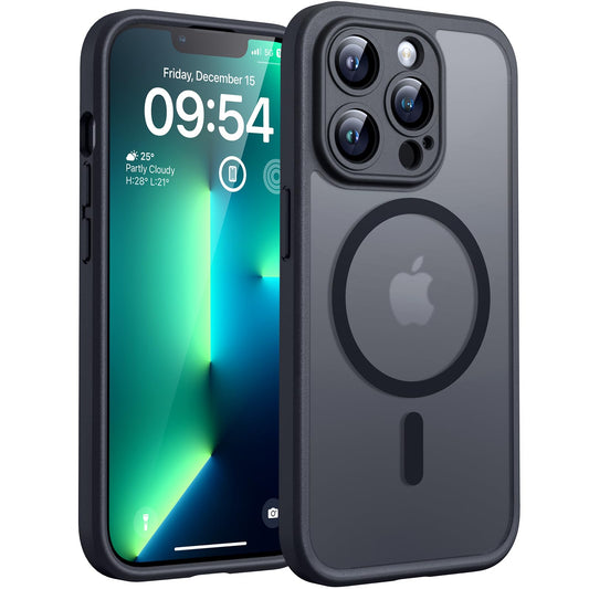 TOCOL for iPhone 13 Pro Max Case, Compatible with MagSafe, Matte Black