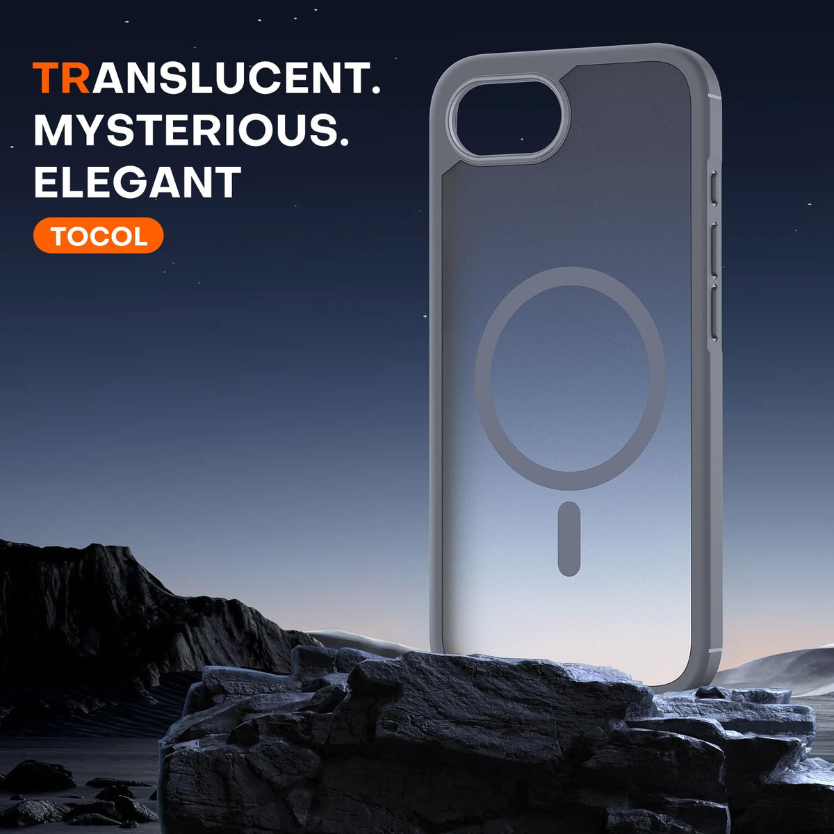 TOCOL for iPhone 17e/16e Case, Compatible with MagSafe, Grey