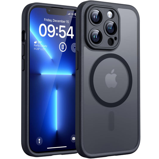TOCOL for iPhone 13 Pro Case, Compatible with MagSafe, Matte Black