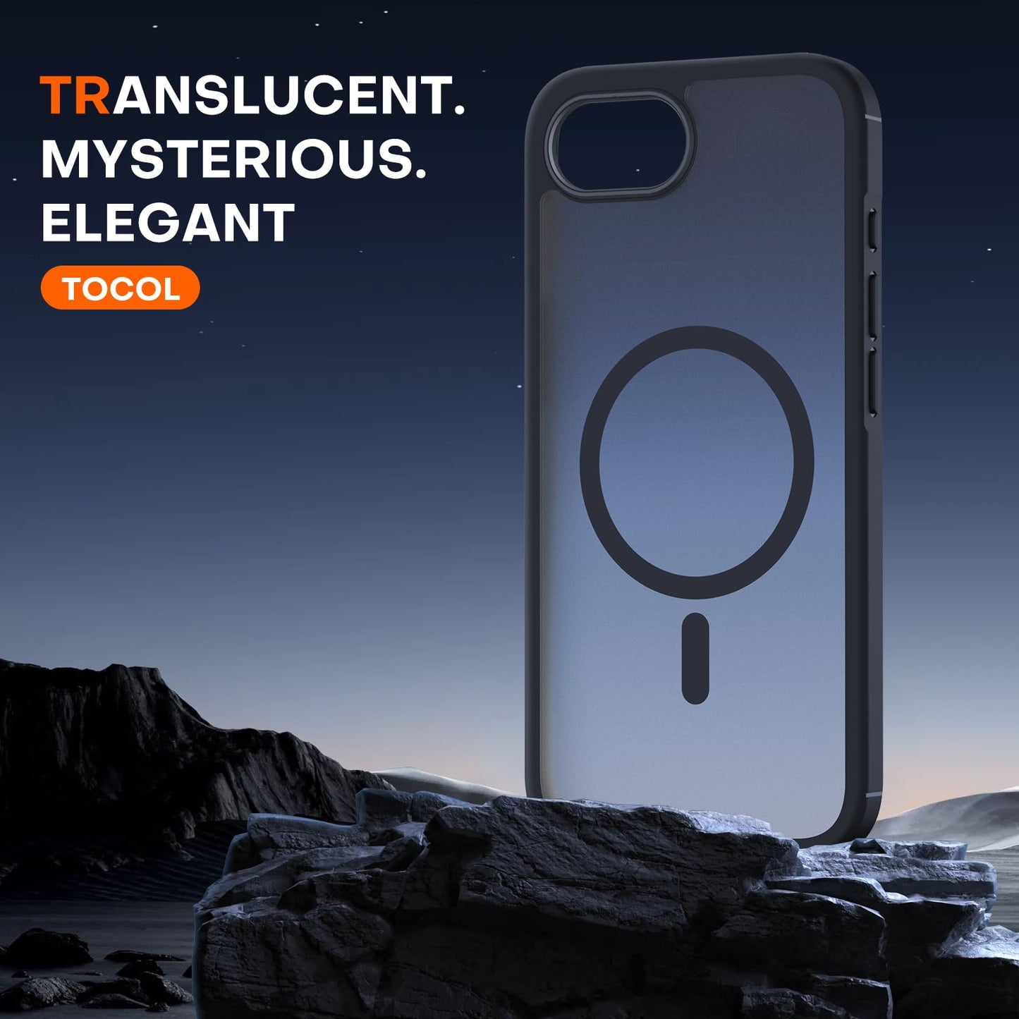 TOCOL for iPhone 17e Case, Compatible with MagSafe, Black