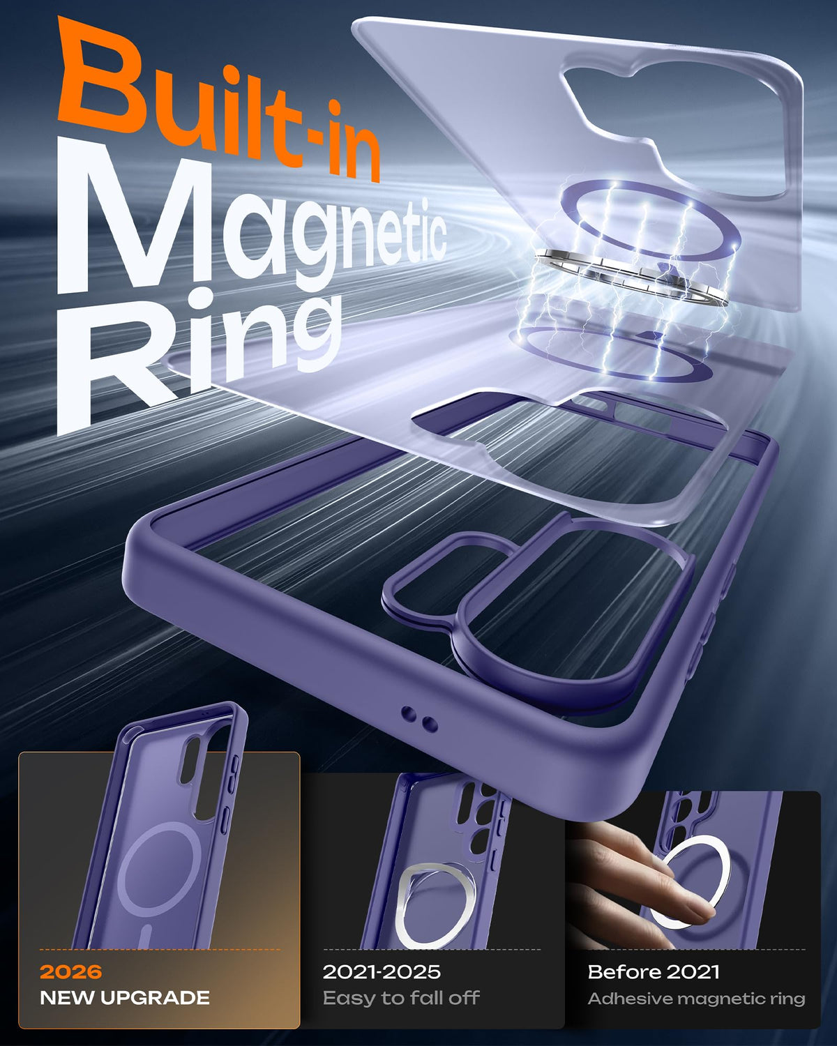 TOCOL for Samsung Galaxy S26 Ultra Case, Fit for MagSafe, Lavender Gray
