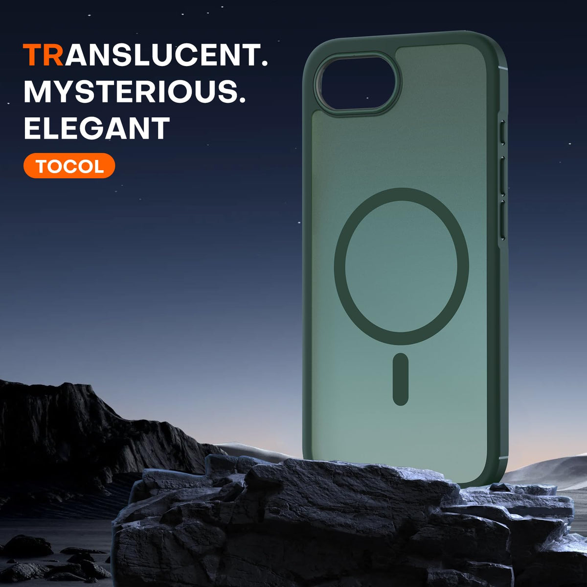 TOCOL for iPhone 17e Case, Compatible with MagSafe, Alpine Green