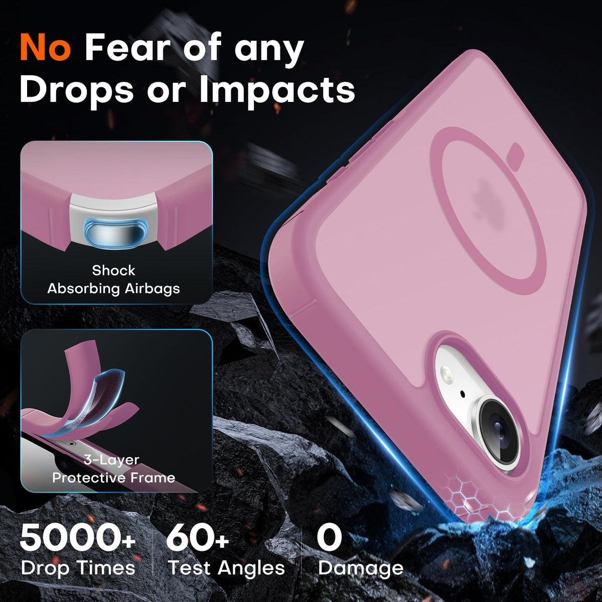 TOCOL for iPhone 17e Case, Compatible with MagSafe, Lilac Purple