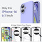 TOCOL Silicone Case for iPhone 16, Shockproof, Non-Slip, Anti-Fingerprint, Scratch-Resistant Mobile Phone Case for iPhone 16, Purple