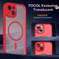 TOCOL Magnetic for iPhone 14 Case 6.1-Inch, Fit for MagSafe, Upgraded [Full Camera Protection], [14FT Military Grade Drop Tested] Shockproof Slim Translucent Matte Back Cover (Red)