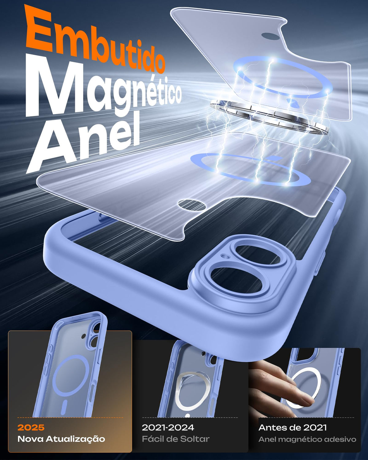 TOCOL for iPhone 17 Case, Compatible with MagSafe, Light Blue