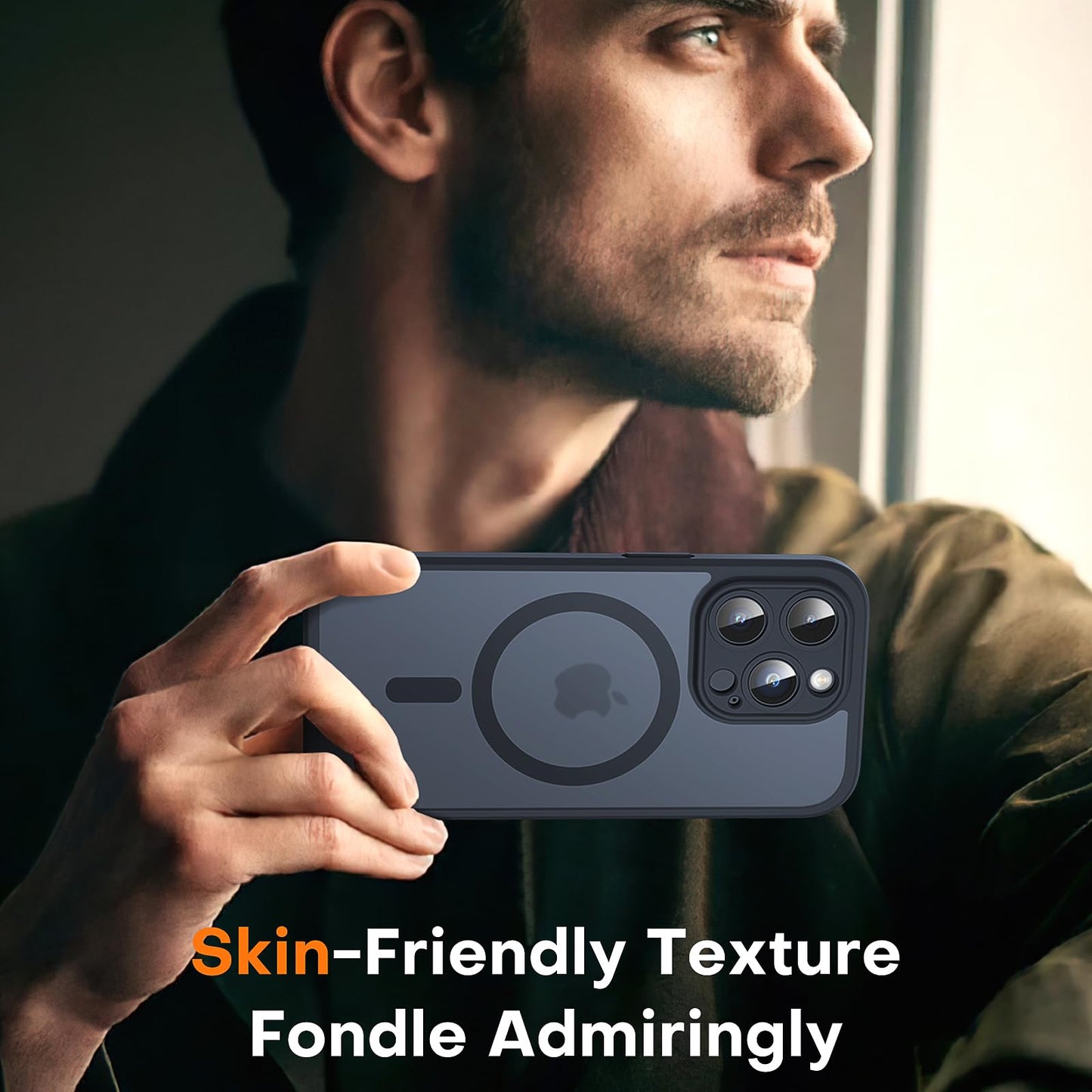 TOCOL for iPhone 13 Pro Case, Compatible with MagSafe, Matte Black