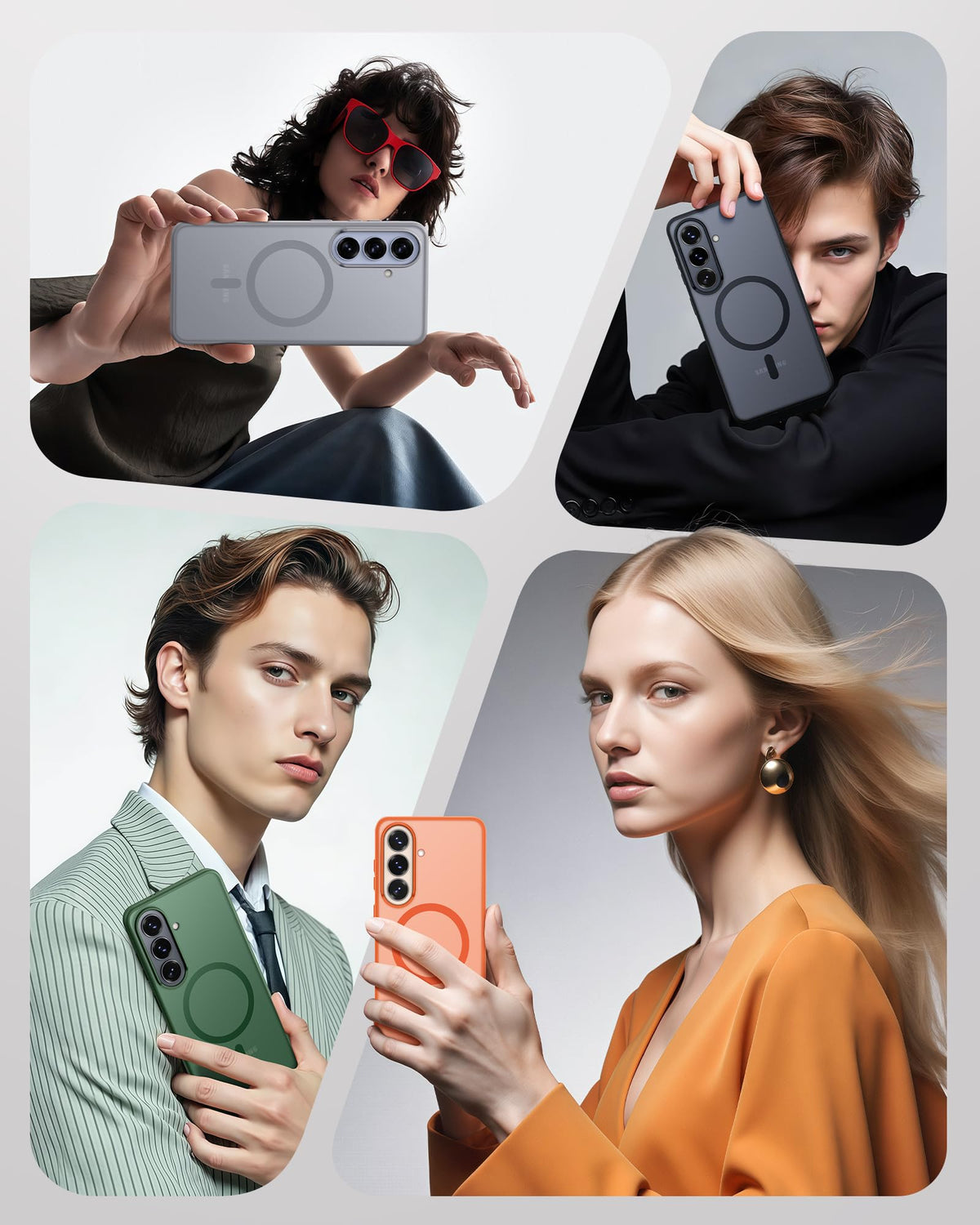 TOCOL for Samsung Galaxy S26 Case, Compatible with MagSafe, Orange