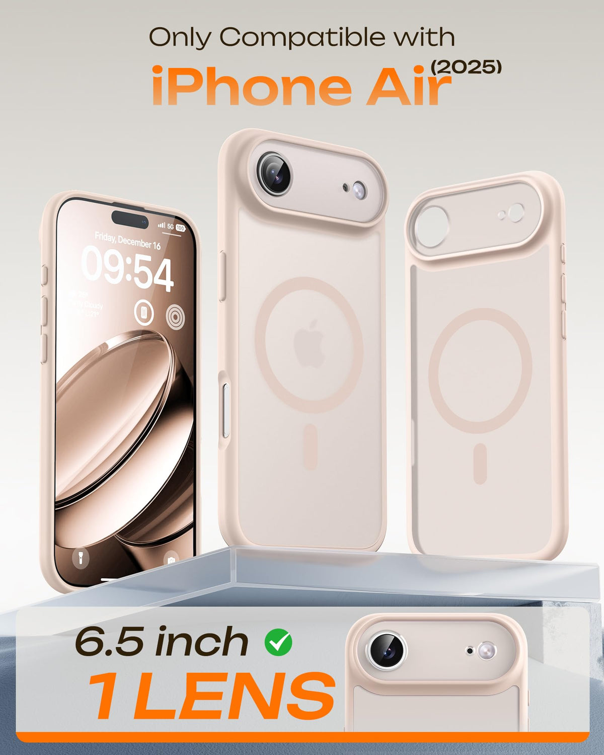 TOCOL for iPhone Air Case, Compatible with MagSafe, Desert