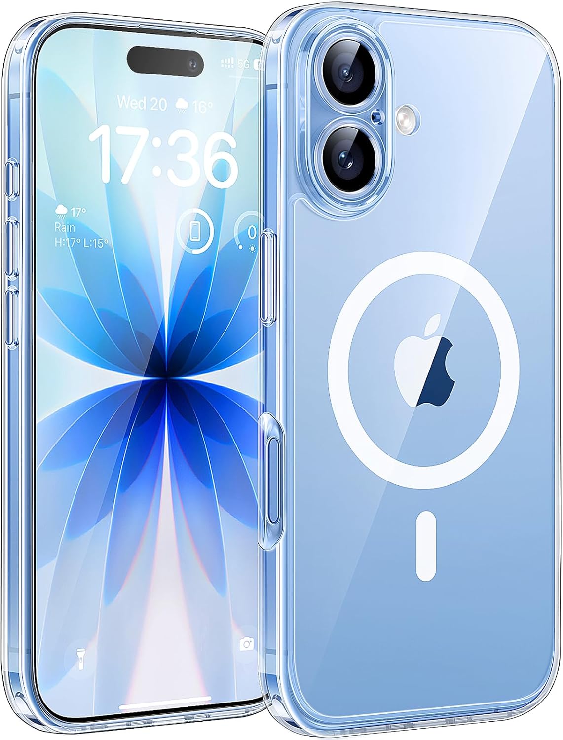 TOCOL Magnetic for iPhone 17 Case 6.3-Inch, Compatible with MagSafe, Full Camera Protection, Built-in Magnetic Ring, Drop Protection Shockproof Slim Translucent Matte Phone Cover