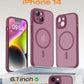 TOCOL for iPhone 14 Case, Compatible with MagSafe, Plum