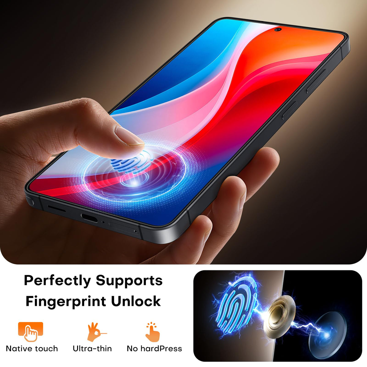 TOCOL for Samsung Galaxy S26 FE Screen Protector, Easy Installation
