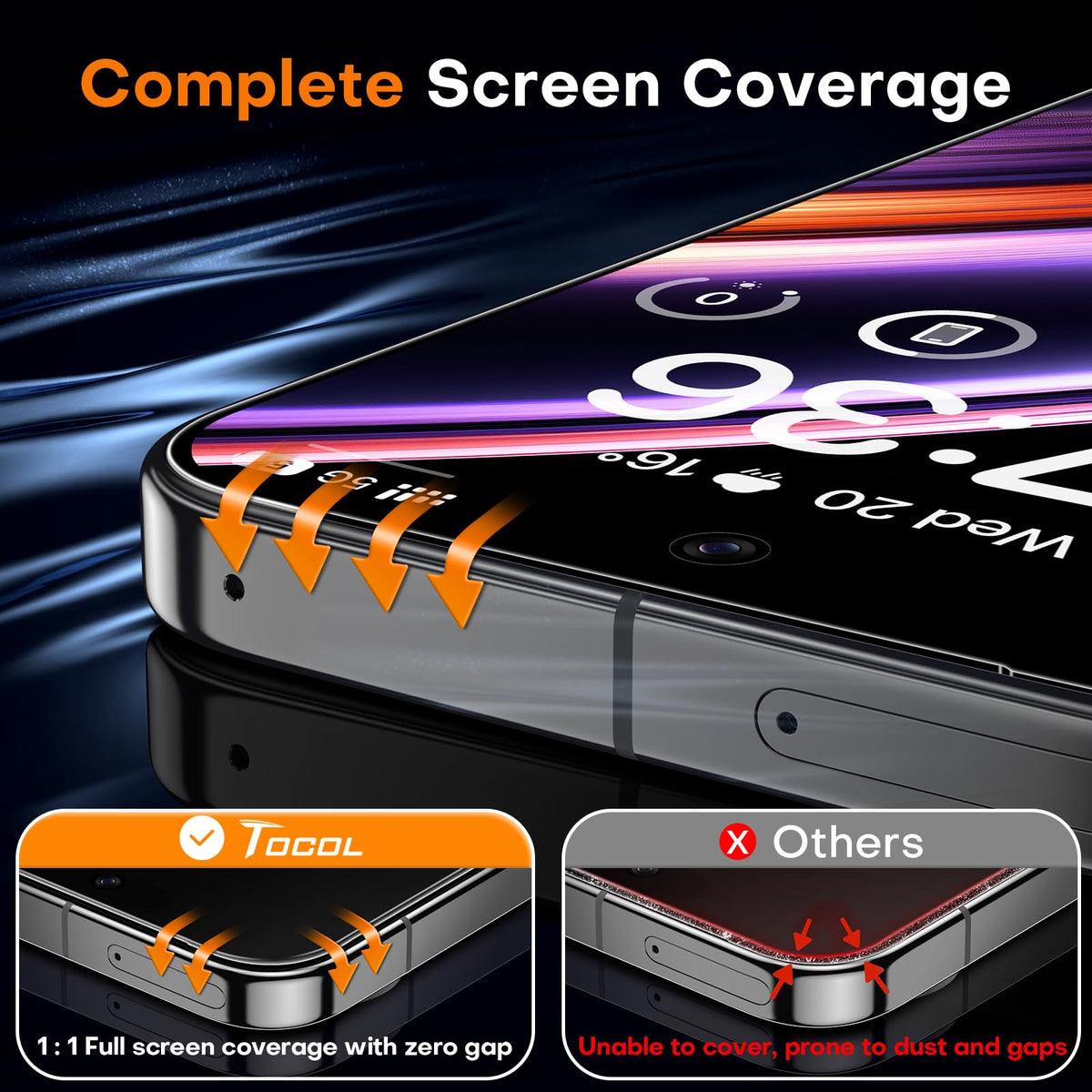 TOCOL for Pixel 9 Pro Screen Protector