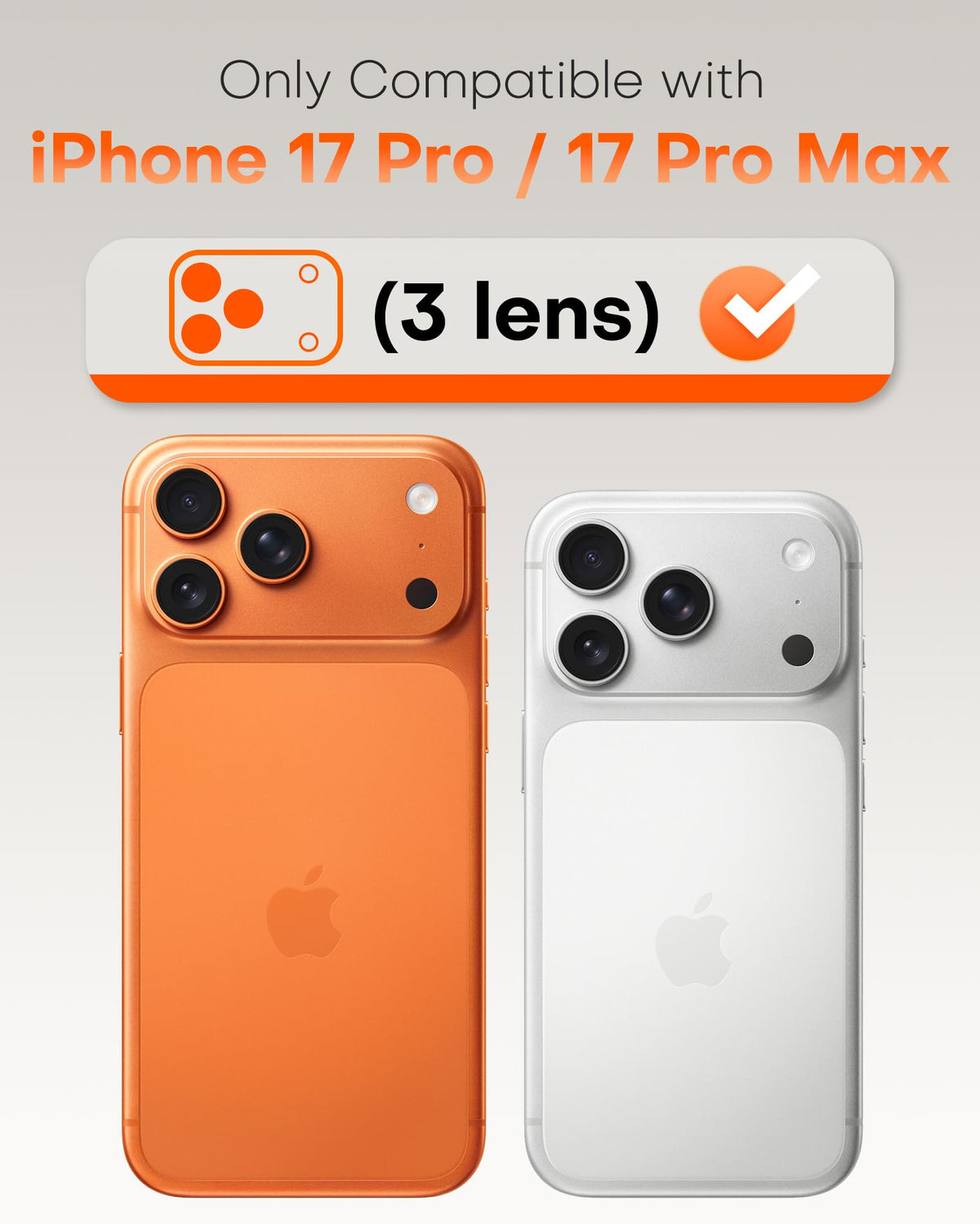 TOCOL Camera Lens Protector for iPhone 17 Pro Max/iPhone 17 Pro Tempered Glass HD Individual Scratch Resistant Camera Cover Accessories Case Friendly 2 Pack（Clear）