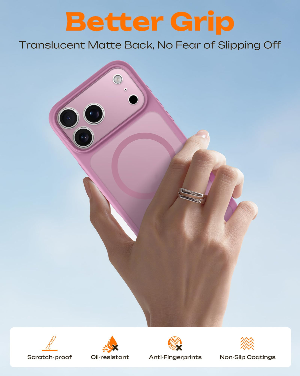 TOCOL for iPhone 18 Pro Case, Compatible with MagSafe, Lilac Purple