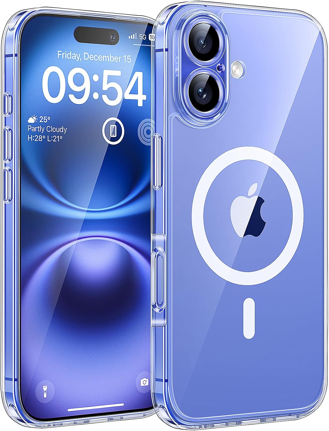 TOCOL Magnetic for iPhone 16 Case 6.1-Inch, Fit for MagSafe, Upgraded [Full Camera Protection], [14FT Military Grade Drop Tested] Shockproof Slim Translucent Matte Back Phone Cover