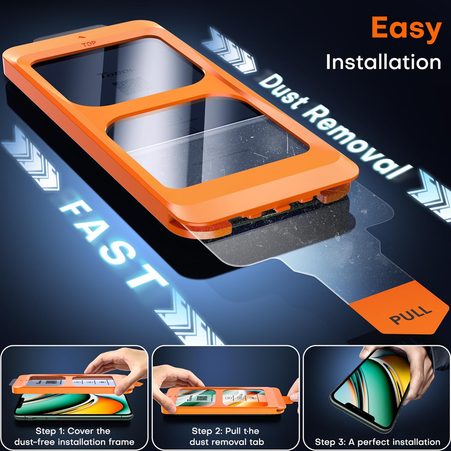 TOCOL for iPhone 11 Pro/Xs/X Screen Protector, Clear