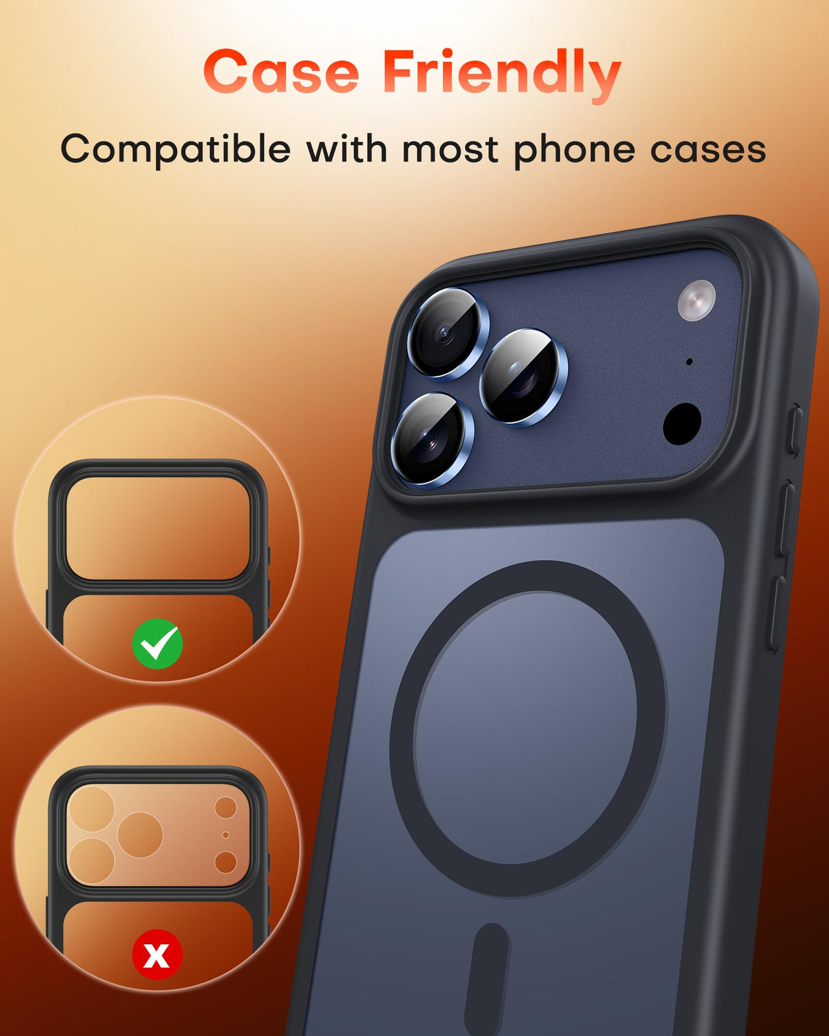TOCOL Camera Lens Protector for iPhone 17 Pro Max/iPhone 17 Pro Tempered Glass HD Individual Scratch Resistant Camera Cover Accessories Case Friendly 2 Pack（Light Blue）