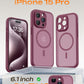 TOCOL for iPhone 15 Pro Case, Compatible with MagSafe, Plum