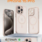 TOCOL Magnetic for iPhone 15 Pro Case, Upgraded Full Camera Protection, Compatible with Magsafe, Drop Protection, Translucent Matte Back Bumper Phone Cover 6.1-Inch (Desert)