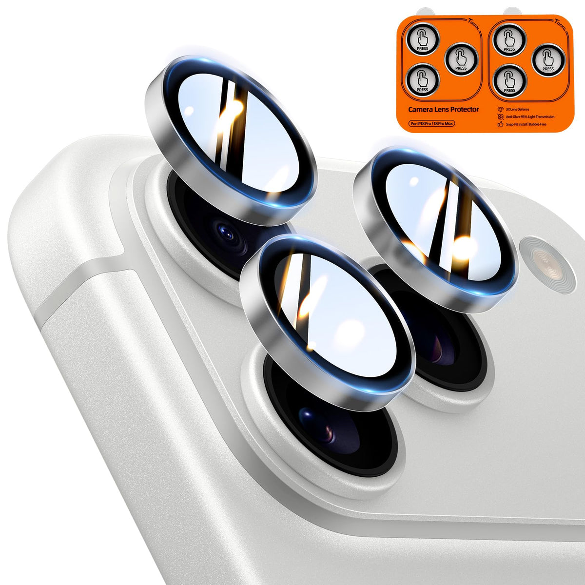TOCOL 2 Pack for iPhone 18 Pro Max / 18 Pro Camera Lens Protector