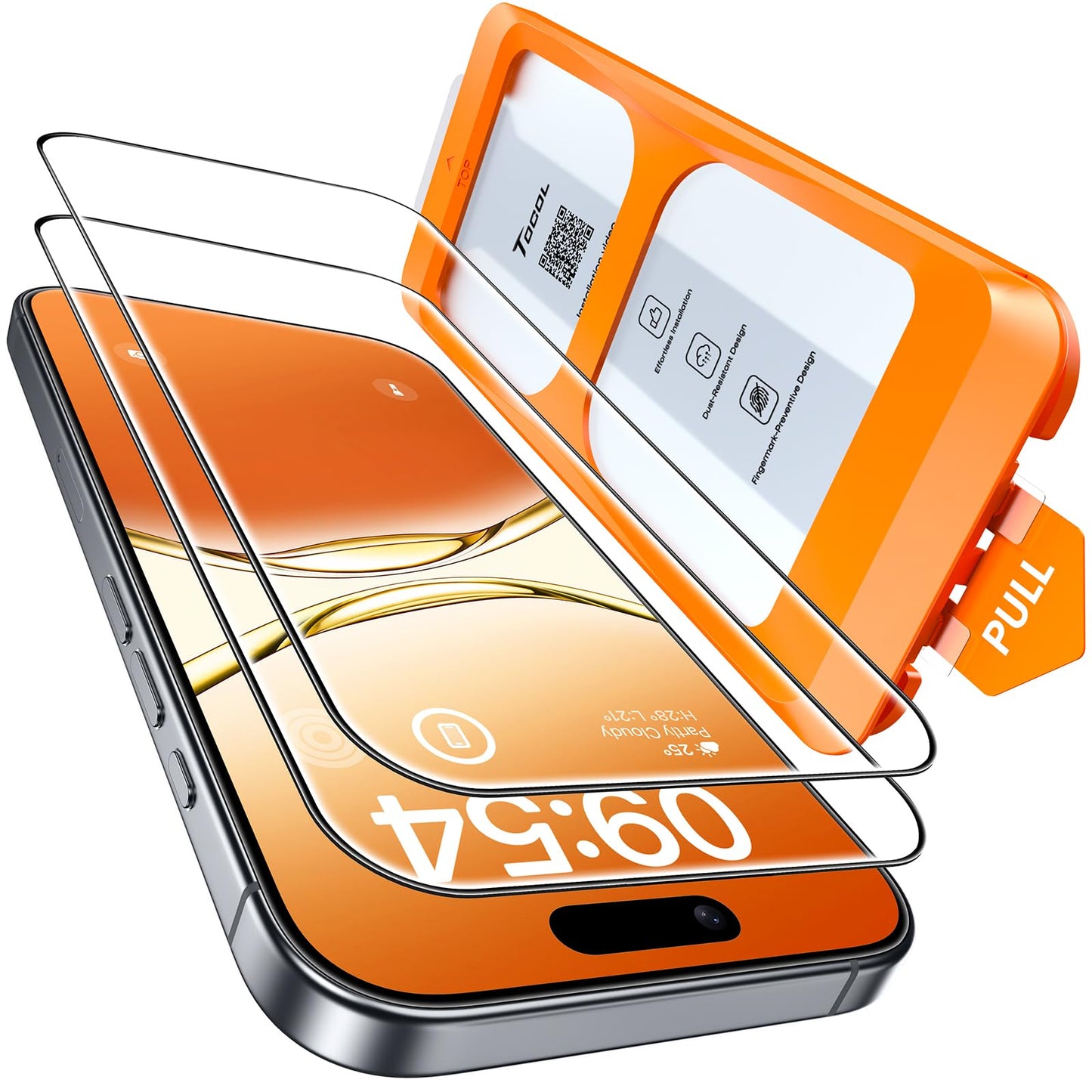 TOCOL for iPhone 17 Screen Protector, Clear