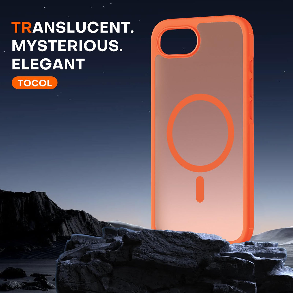 TOCOL for iPhone 17e Case, Compatible with MagSafe, Orange