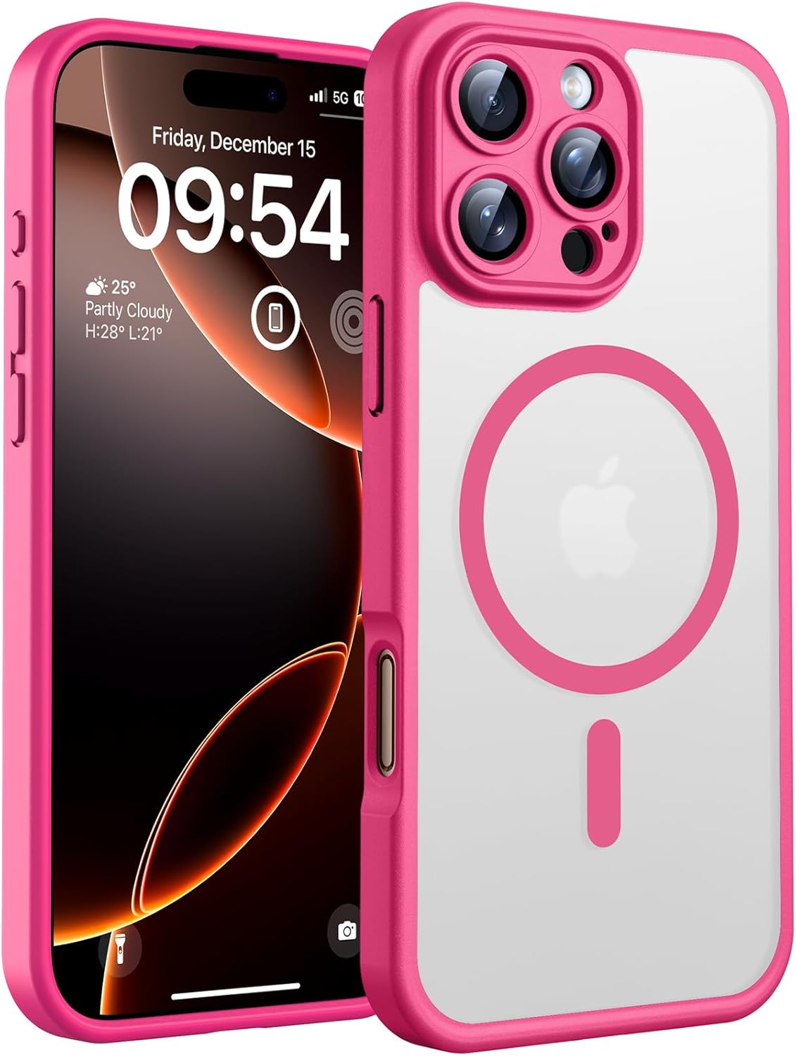 TOCOL Magnetic for iPhone 16 Case 6.1-Inch, Fit for MagSafe, Upgraded [Full Camera Protection], [14FT Military Grade Drop Tested] Shockproof Slim Translucent Matte Back Phone Cover