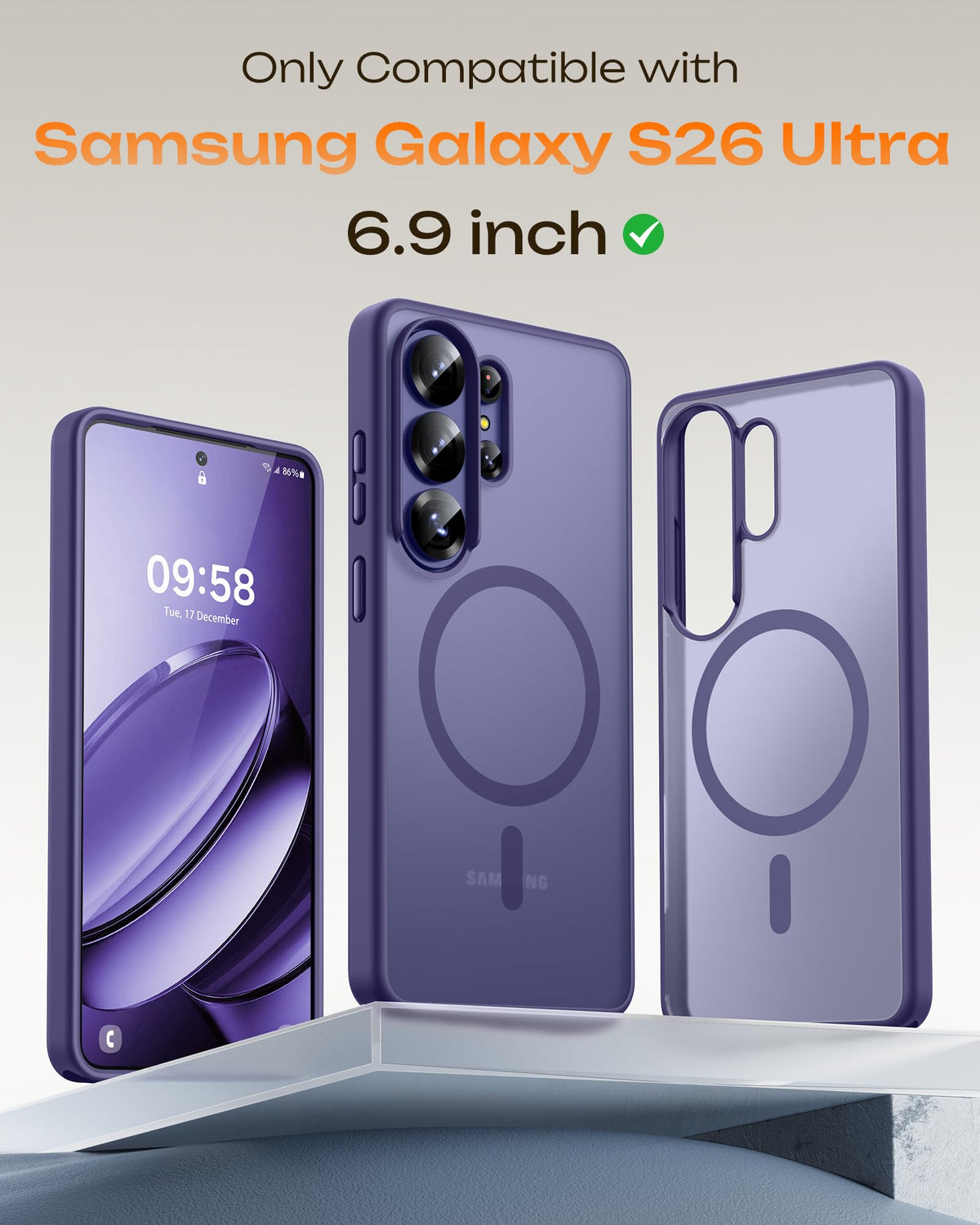 TOCOL for Samsung Galaxy S26 Ultra Case, Fit for MagSafe, Midnight Purple