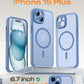 TOCOL for iPhone 15 Plus Case, Compatible with MagSafe, Light Blue