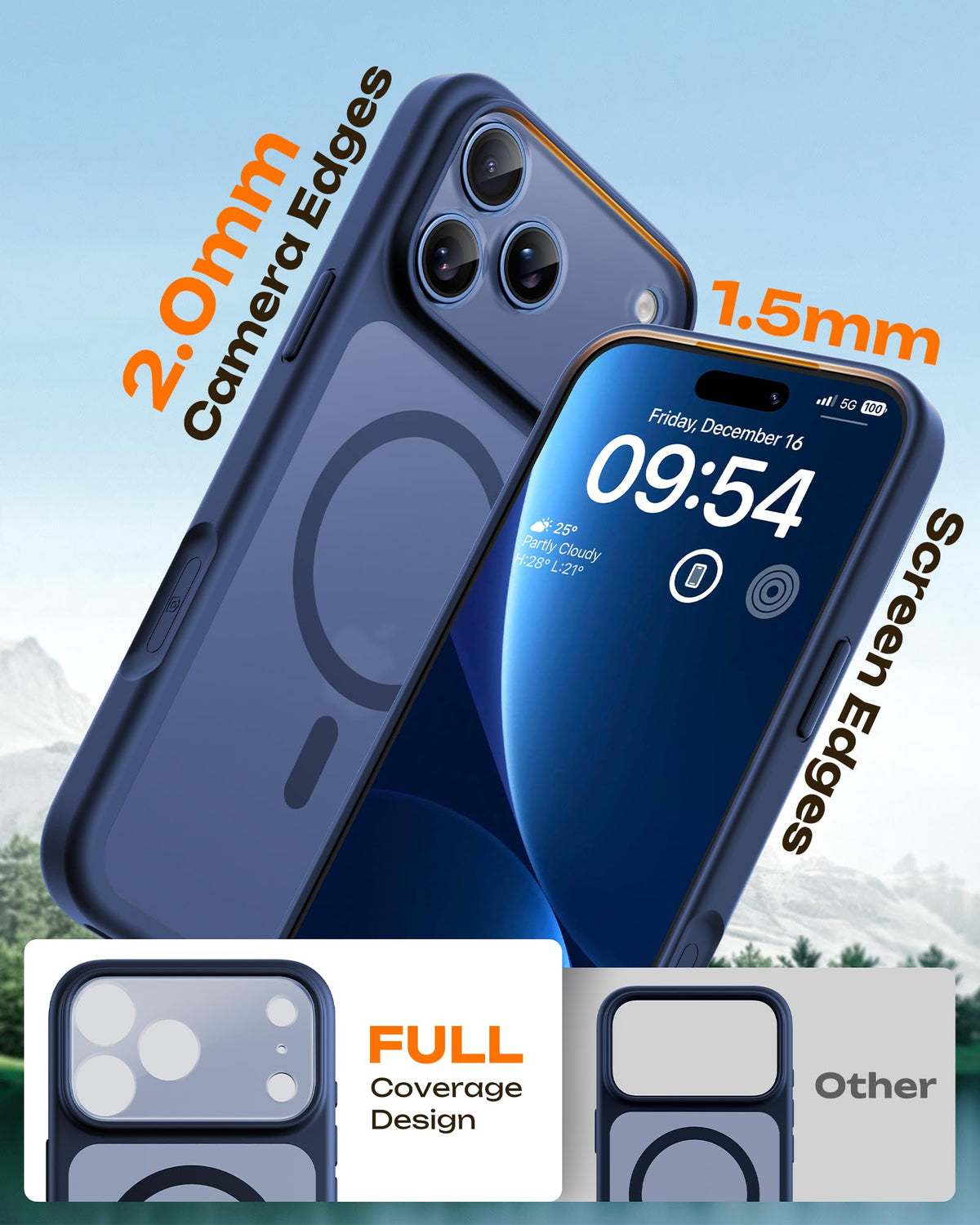 TOCOL for iPhone 18 Pro Max Case, Compatible with MagSafe, Dark Blue