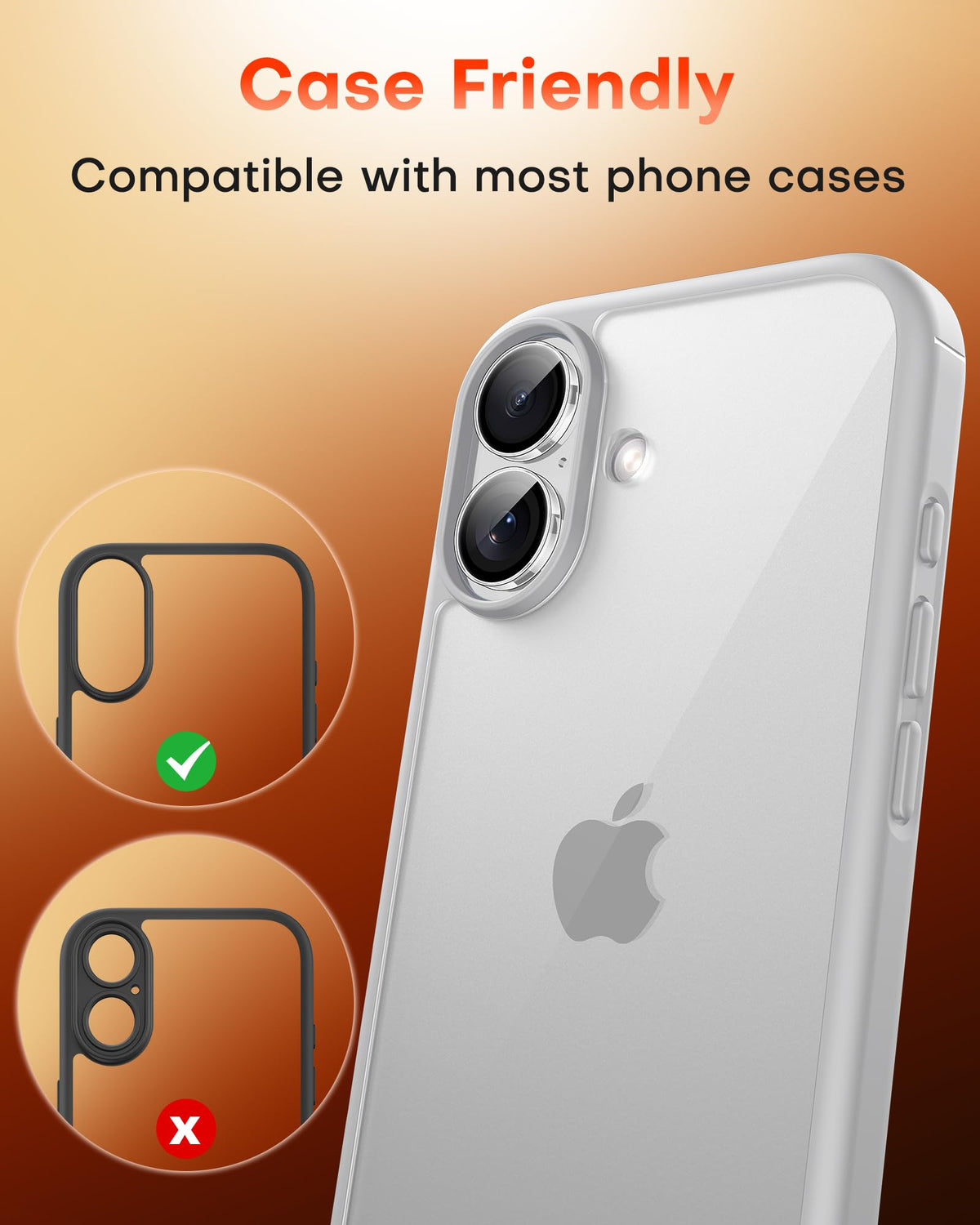 TOCOL Camera Lens Protector for iPhone 17 Tempered Glass HD Individual Scratch Resistant Camera Cover Accessories Case Friendly 2 Pack（Clear）