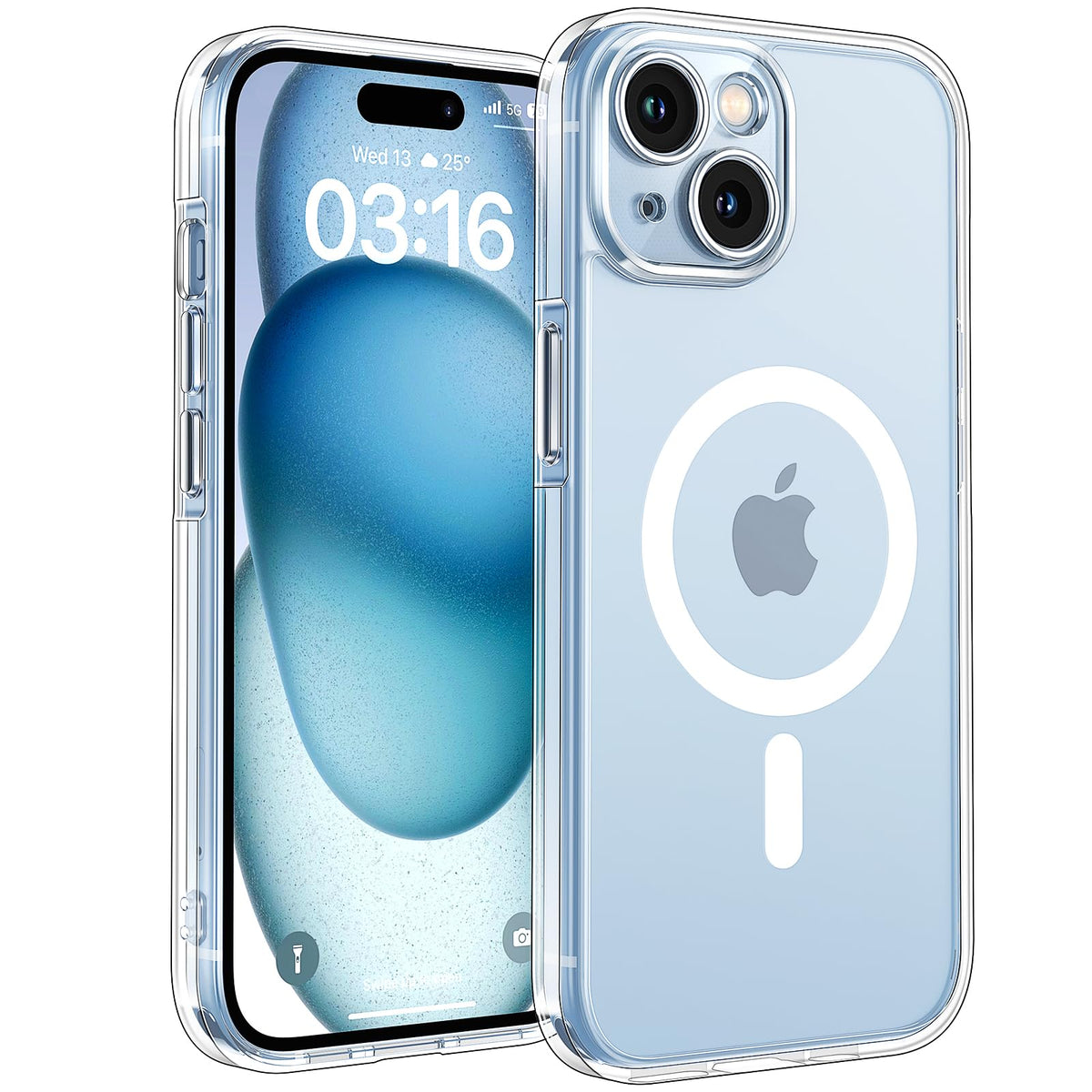 TOCOL Magnetic for iPhone 15 Plus Case Clear, Upgraded Full Camera Protection, Compatible with Magsafe, Drop Protection, Phone Cover for iPhone 15 Plus 6.7 inch (Clear)