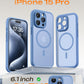 TOCOL for iPhone 15 Pro Case, Compatible with MagSafe, Light Blue