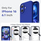 TOCOL Silicone Case for iPhone 16, Shockproof, Anti-Slip, Anti-Fingerprint, Scratch-Resistant Mobile Phone Case for iPhone 16, Ultramarine