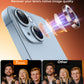 TOCOL Camera Lens Protector for iPhone 14 / iPhone 14 Plus Tempered Glass HD Individual Scratch Resistant Camera Cover Accessories Case Friendly 2 Pack（Clear）