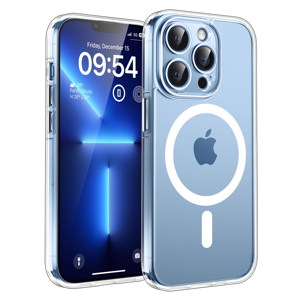 TOCOL Magnetic for iPhone 13 Pro Max Case Clear, Upgraded Full Camera Protection, Compatible with Magsafe, Drop Protection, Phone Cover for iPhone 13 Pro Max 6.7 inch (Clear)