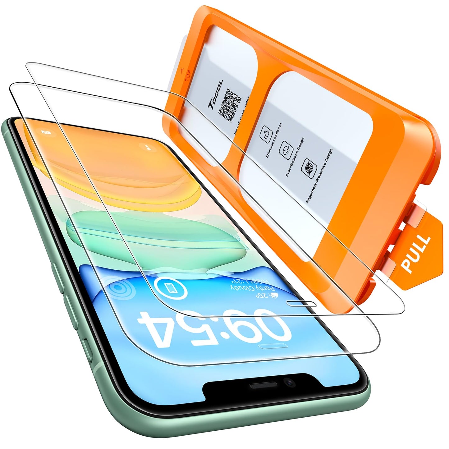 TOCOL for iPhone 11 / iPhone XR Screen Protector, Clear