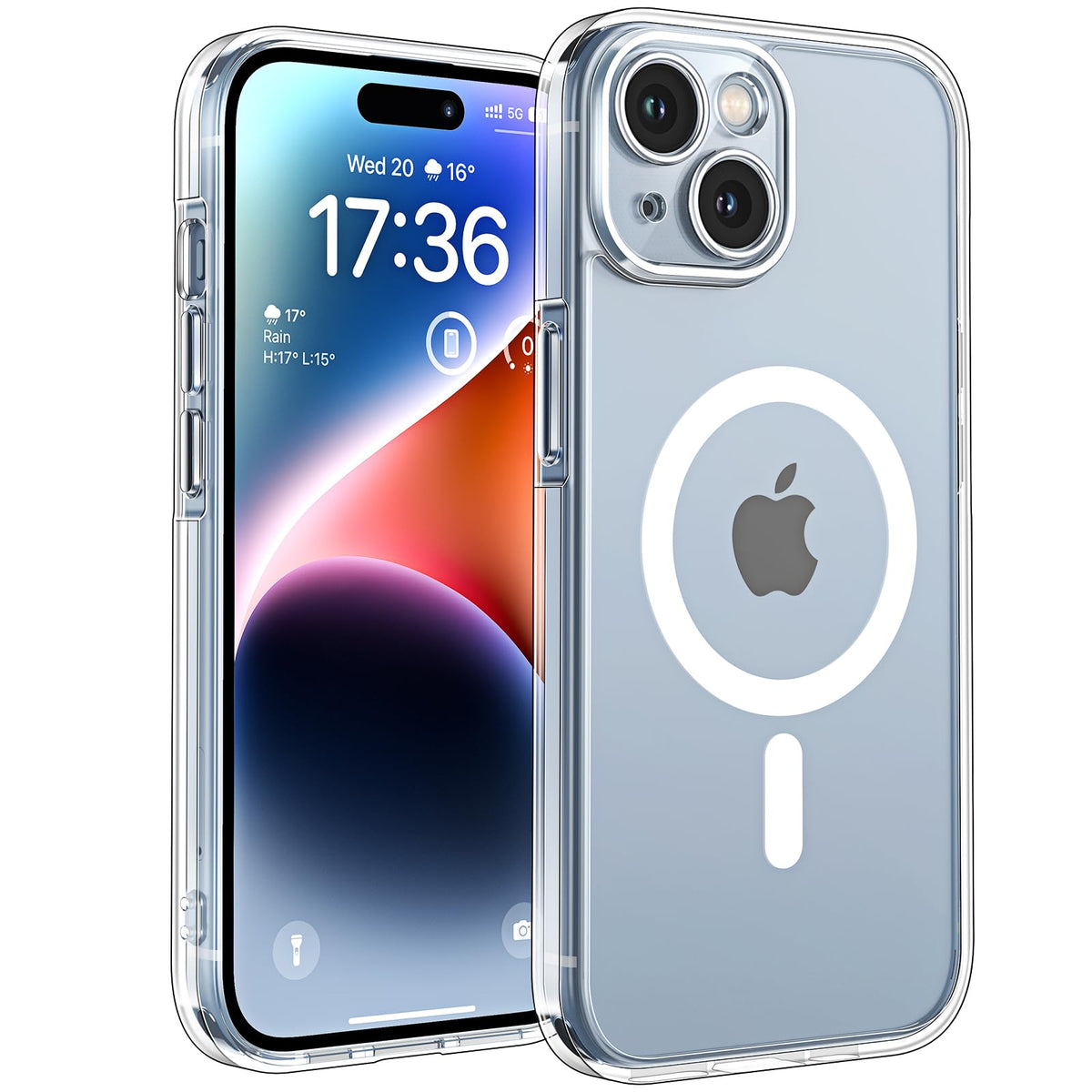 TOCOL Clear Magnetic for iPhone 14 Case 6.1-Inch, Fit for MagSafe, Upgraded [Full Camera Protection], [Never Yellowing] Protective HD Hard Shockproof Slim Phone Cover (Clear)
