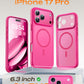 TOCOL for iPhone 17 Pro Case, Compatible with MagSafe, Hot Pink