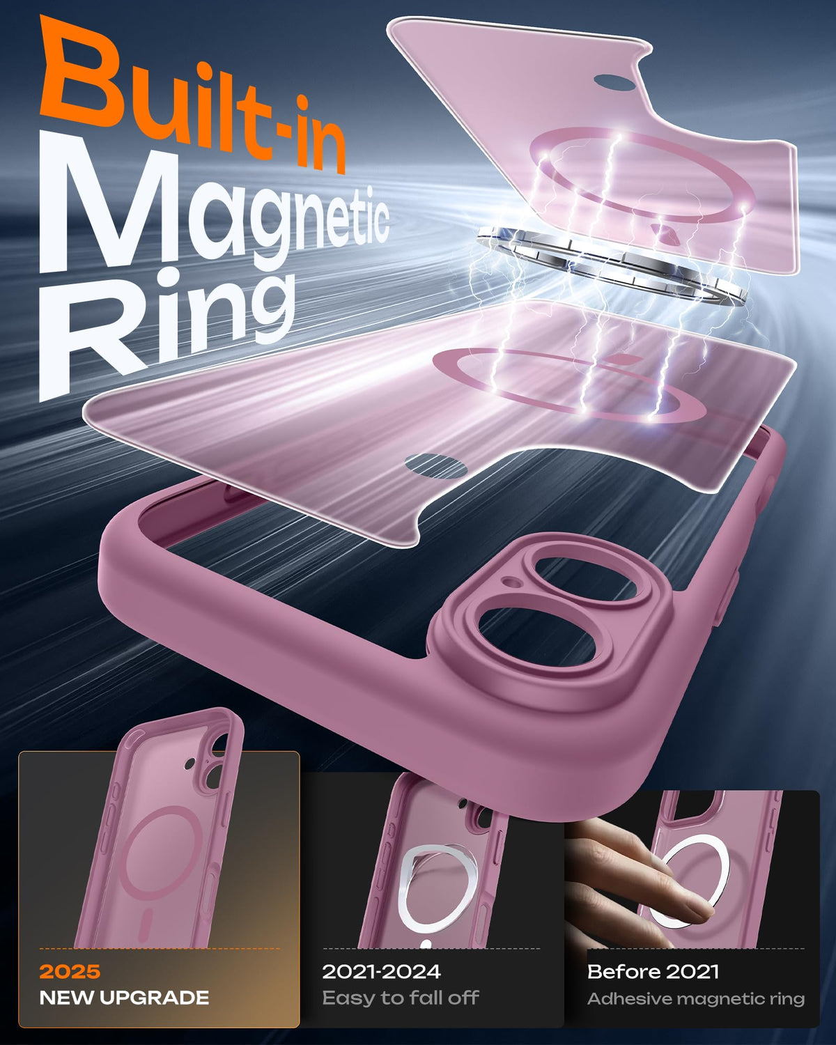 TOCOL for iPhone 17 Case, Compatible with MagSafe, Lilac Purple