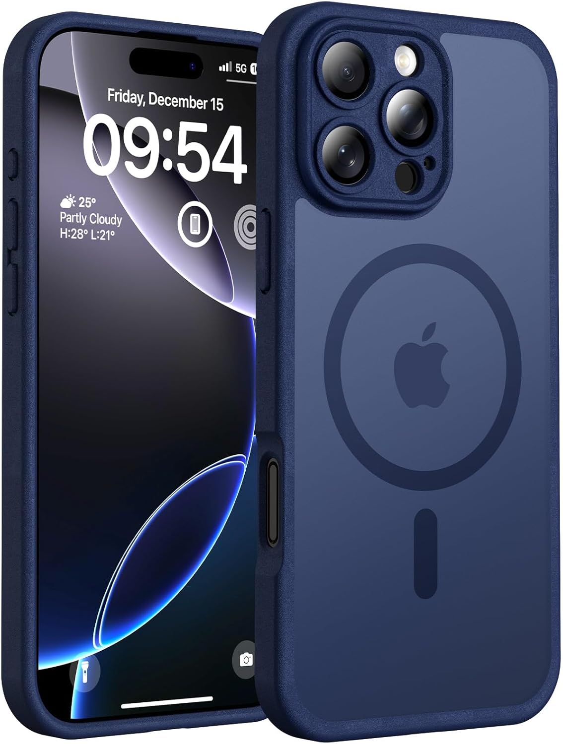 TOCOL Magnetic for iPhone 16 Case 6.1-Inch, Fit for MagSafe, Upgraded [Full Camera Protection], [14FT Military Grade Drop Tested] Shockproof Slim Translucent Matte Back Phone Cover