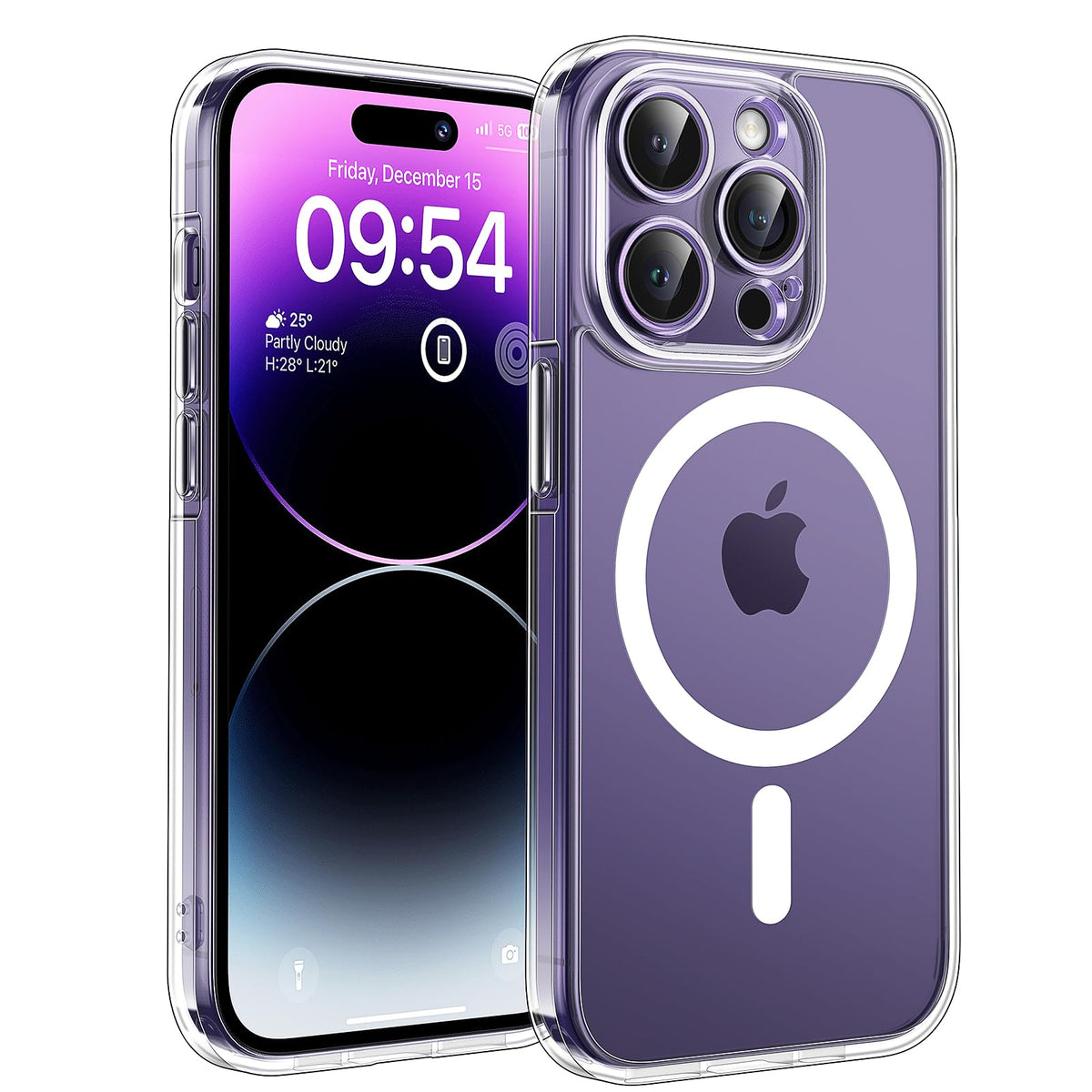 TOCOL Magnetic for iPhone 14 Pro Max Case Clear, Upgraded Full Camera Protection, Compatible with Magsafe, Drop Protection, Phone Cover for iPhone 14 Pro Max 6.7 inch (Clear)
