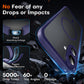 TOCOL 3 in 1 Magnetic Cover for iPhone 16 6.1 Inch with 2 Tempered Glass, Compatible with MagSafe [Integrated Camera Protection] Shockproof Translucent Matte Case, Intense Purple