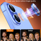 TOCOL Camera Lens Protector for iPhone 16 / iPhone 16 Plus Tempered Glass HD Individual Scratch Resistant Camera Cover Accessories Case Friendly 2 Pack（Blue）