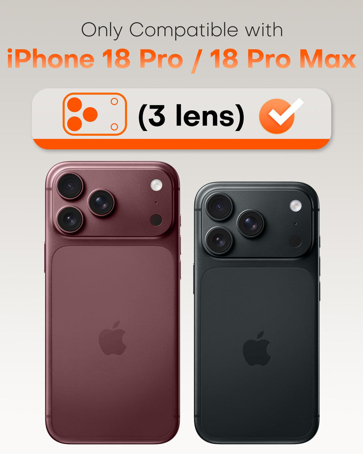 TOCOL 2 Pack for iPhone 18 Pro Max / 18 Pro Camera Lens Protector